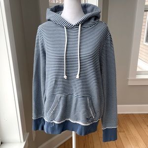 American Eagle Outfitters Blue Striped Hoodie, S/M